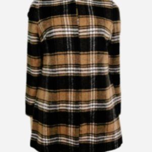 Elle Women's Plaid Coat M